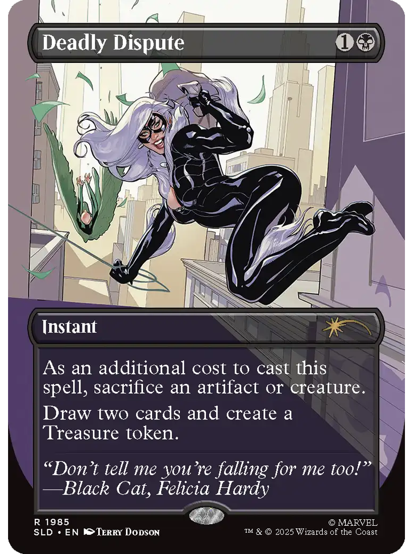 Deadly Dispute Black Cat MTG Card